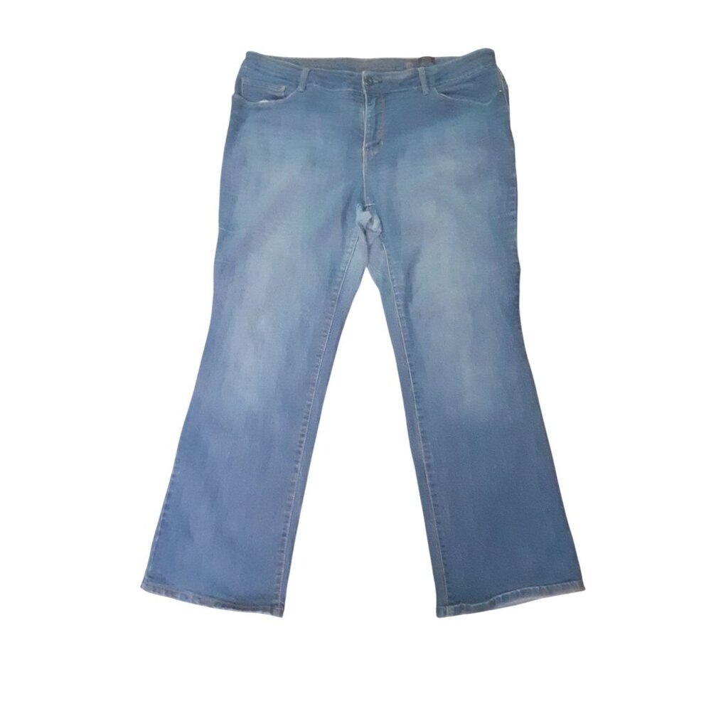 Faded Glory Jeans Womens 18 Blue Medium Wash Denim Curvy Boot Bootcut